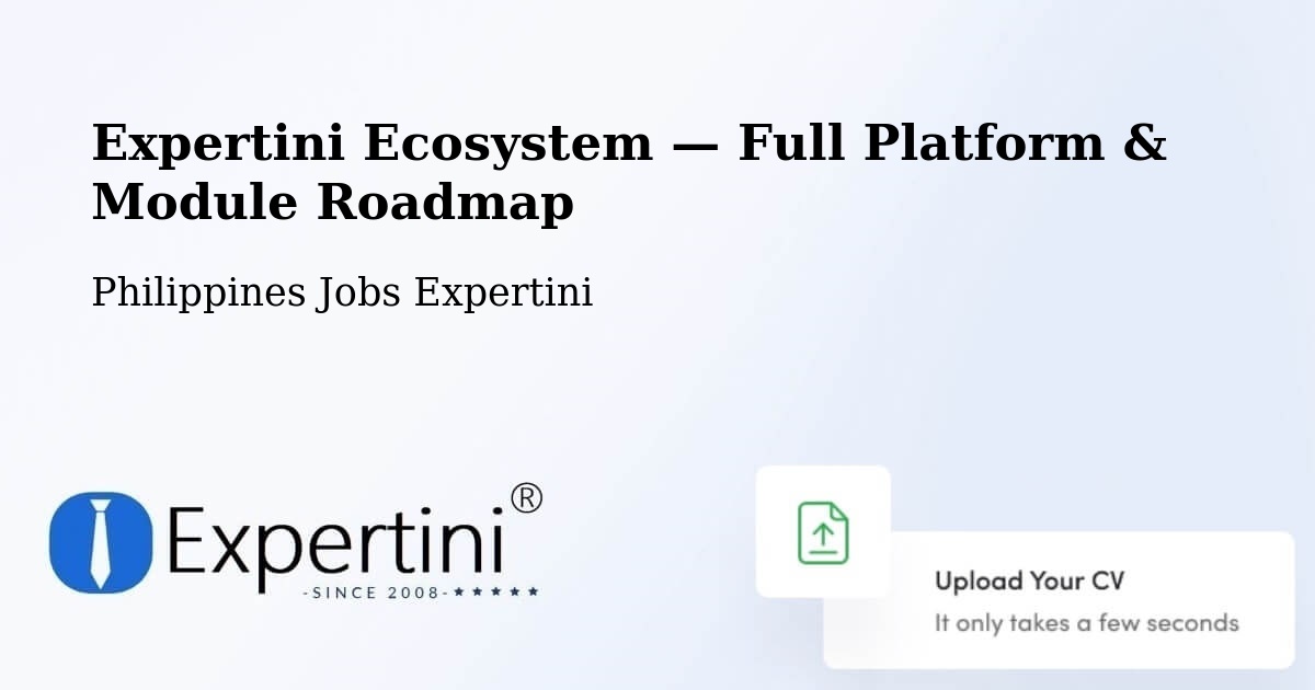 Expertini Ecosystem — Full Platform & Module Roadmap – Bugko
