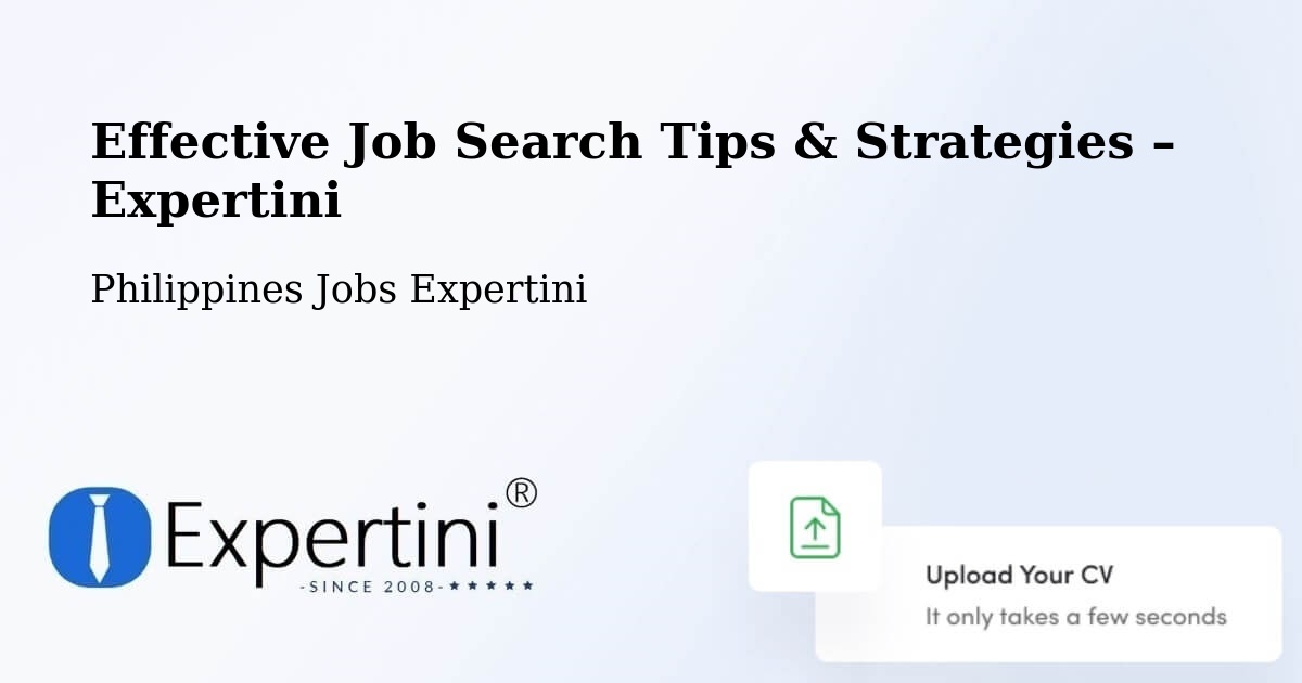 Job Search Tips & Strategies for Job Seekers – Bugko - Bugko, Philippines Jobs Expertini